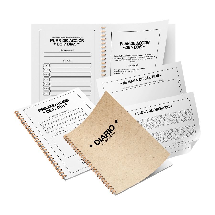 Pack Completo: Plantilla de Finanzas Personales + Diario de Prioridades